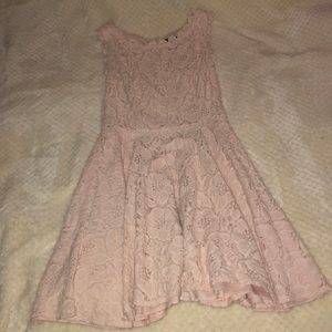 5/20 light pink floral lace dress